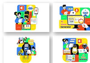 10 AI Voice Generator Tools Illustration