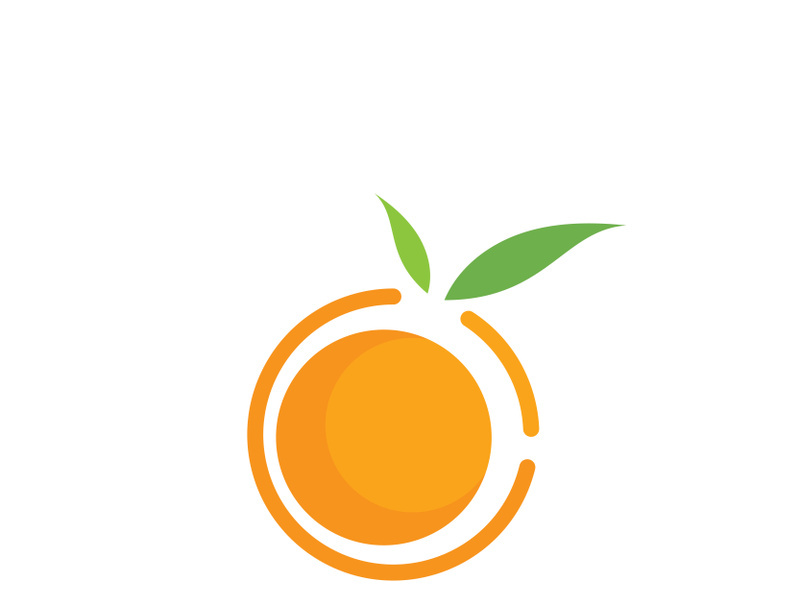 Orange logo icon Vector illustration