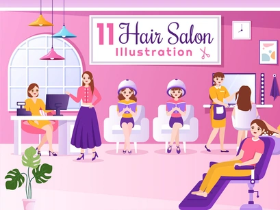 11 Hair Salon Illustration