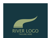 River Logo vector icon illustration design template