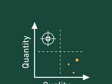 quadrant concept  diagram  logo illustration