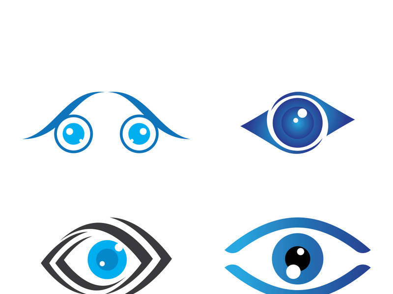 Eye logo icon design template illustration