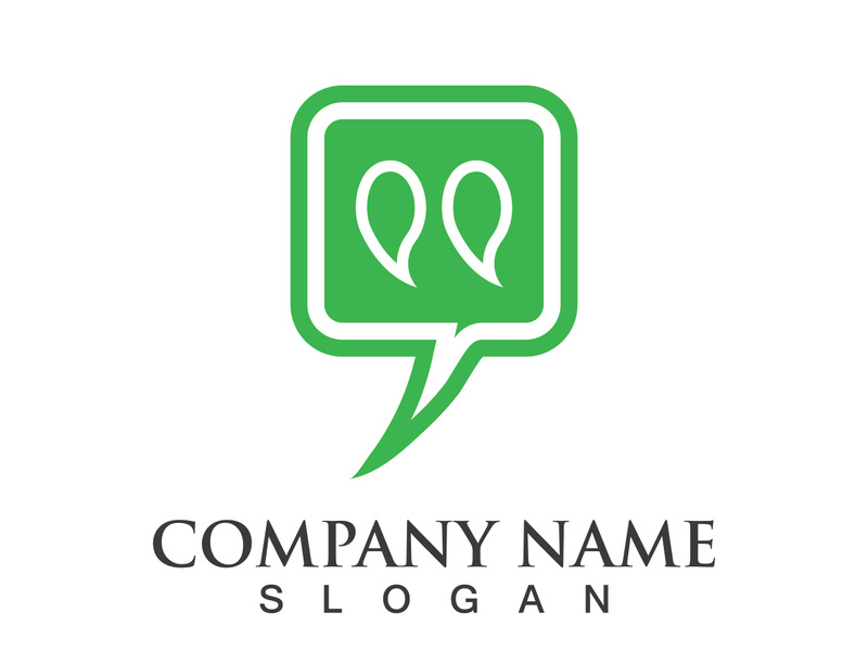 Speech bubble icon logo template vector illustration