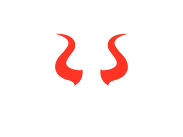 Devil horn red logo icon preview picture