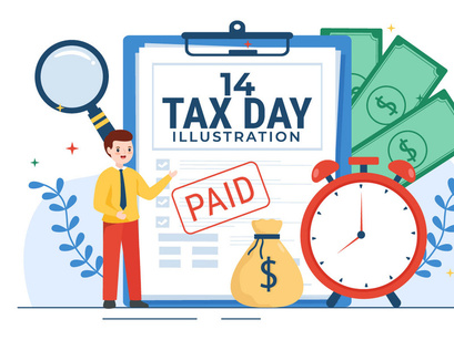 14 Tax Day Illustration
