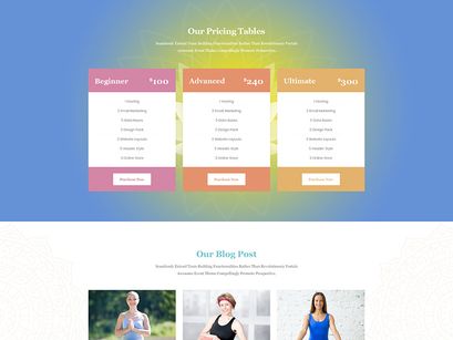 Yoga And Fitness  PSD Template