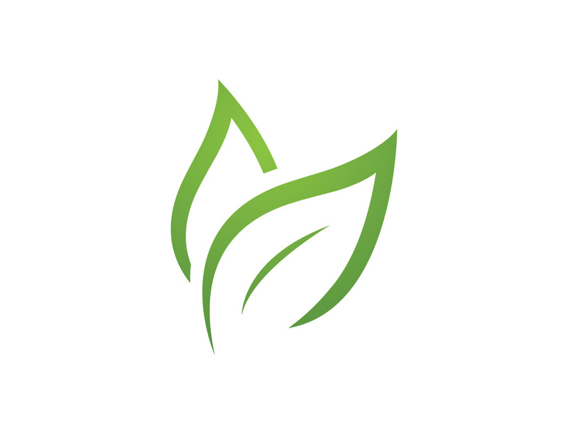 green leaf logo ecology nature vector icon