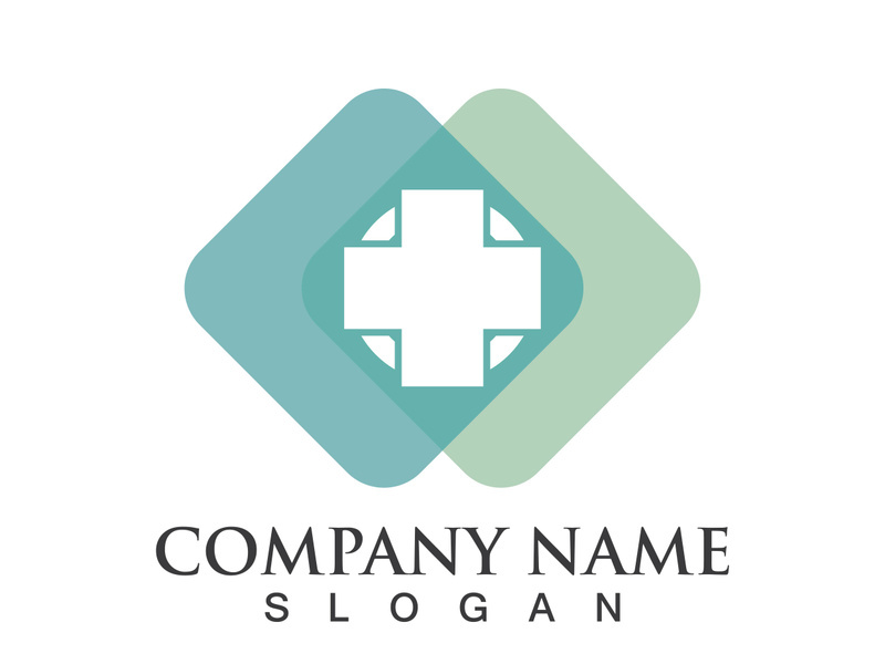 Medical health icon digital logo design vector illustration