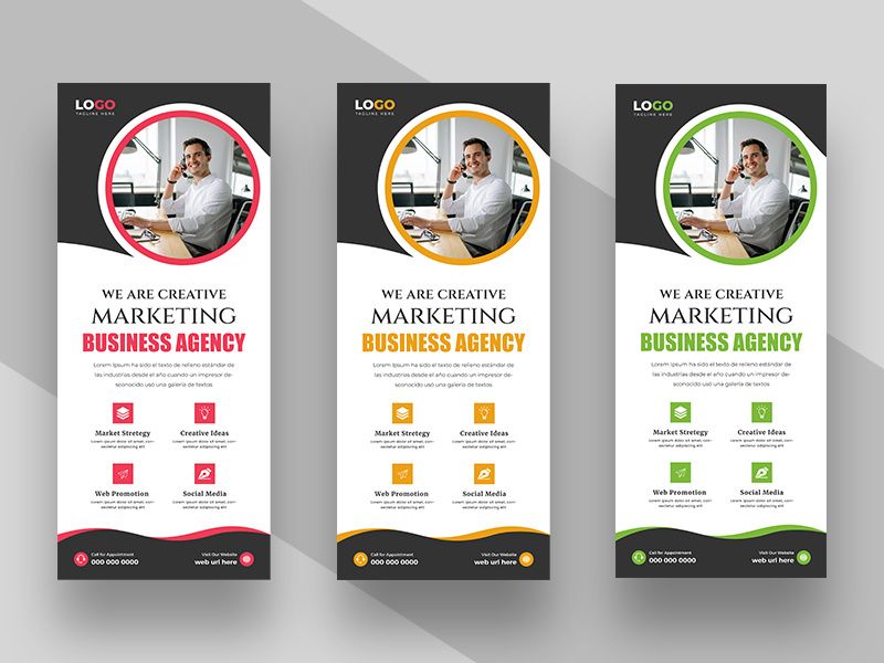 Marketing Agency Roll Up Standee Banner Ver-3