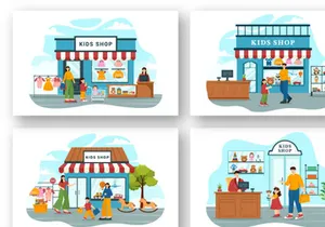 12 Kids Shop Illustration