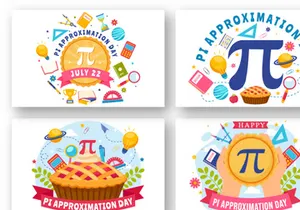 12 Pi Approximation Day Illustration