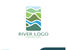 River Logo vector icon illustration design template