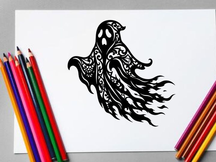 Intricate Black and White Hummingbird Tattoo Design for Body Art