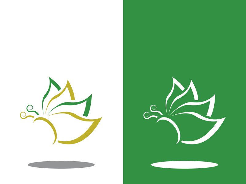 Butterfly logo icon vector design illustration
