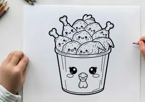 Cute chicks in bucket happy farm animals vector illustration