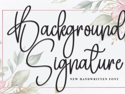 Background Signature Font