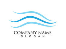 Wave water beach logo