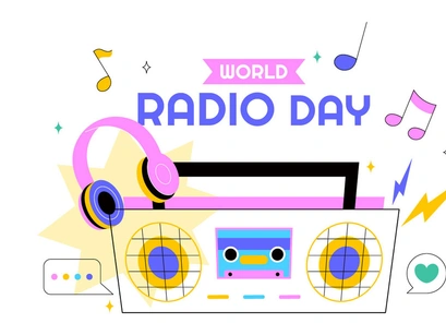 11 World Radio Day Illustration