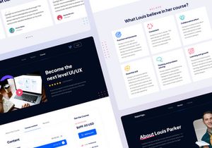 Online course website template