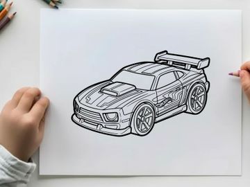 Sports car racing vector illustration flat design preview picture