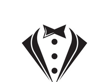 Classic tie icon and suit fashion man logo design