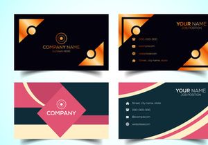 Double-Sided Luxury, Modern and Elegant Business Card Design Template. Vector Illustration
