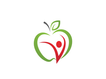 Healthy apple vector icon preview picture