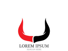 Bull horn logo and symbols template icons app