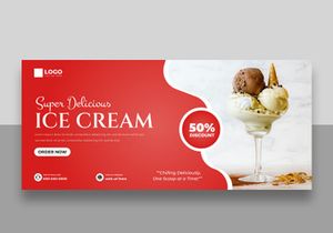 Ice Cream Shop Facebook Cover Ver-2