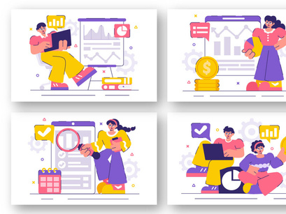 12 Market Research and Analysis Illustration
