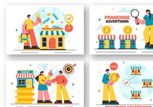 12 Franchise Advertising Business Illustration