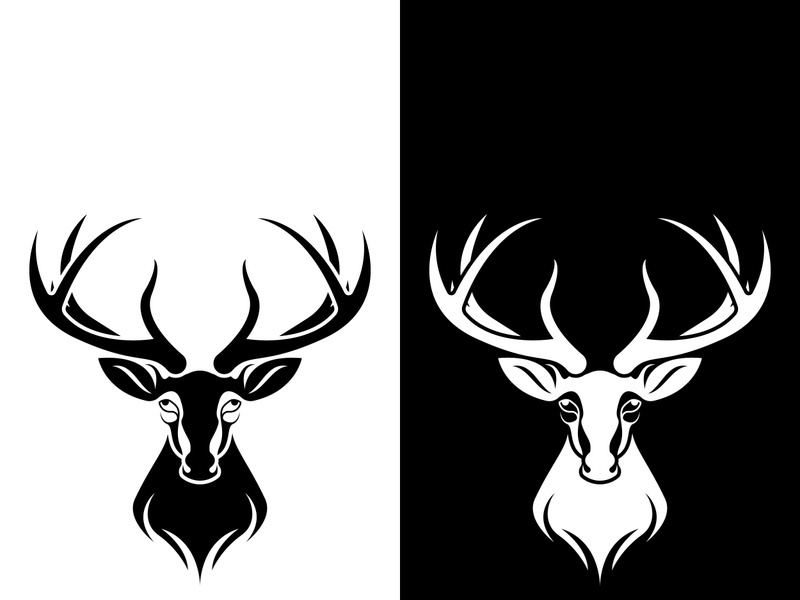 Deer logo template vector icon illustration design