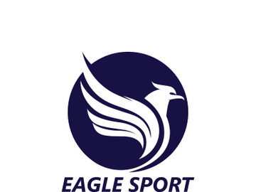 Eagle wing logo design vector image template preview picture