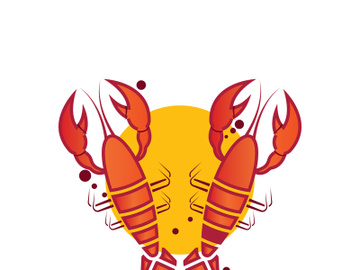 Lobster logo design template vector preview picture