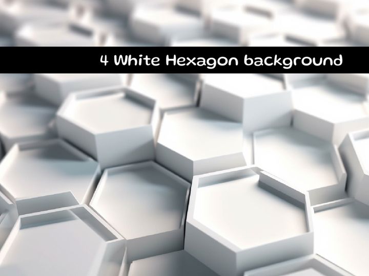 White hexagon background