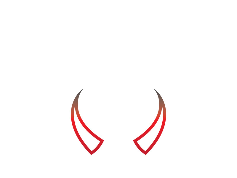 Devil horn Vector icon design illustration Template