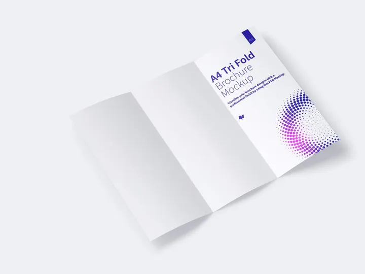 A4 Trifold Brochure Mockup 01