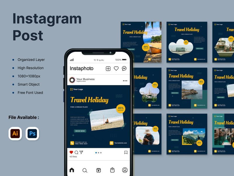 General Travel Instagram Post Templates