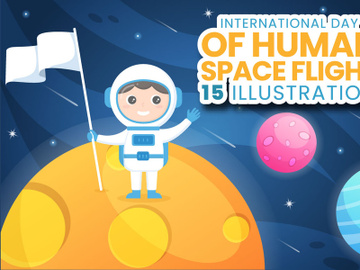 15 International Human Space Flight Day Illustration preview picture