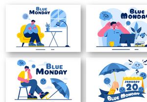 10 Blue Monday Illustration
