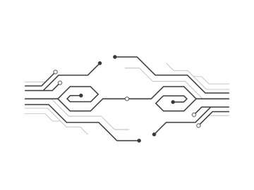 Circuit vector illustration design template preview picture