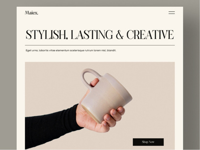 E-Commerce - Mug Shop Website [Figma]