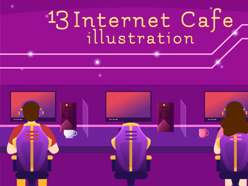13 Internet Cafe Illustration preview picture