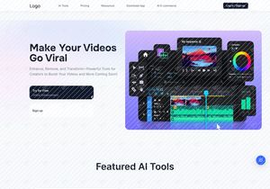 AI Video Enhancement & Creator Tools | SaaS Landing P