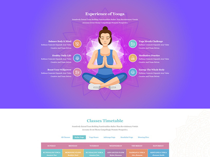 Yoga And Fitness  PSD Template