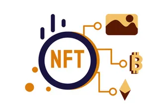 NFT Market Flat Illustration Cryptocurrency Exchange