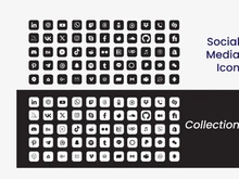 Popular social media icons