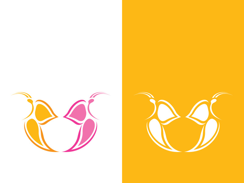 Butterfly logo icon vector design illustration
