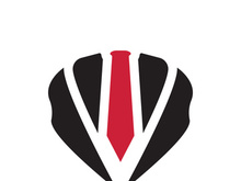 Classic tie icon and suit fashion man logo design