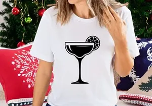 Margarita Cocktail Glass with Lime Slice